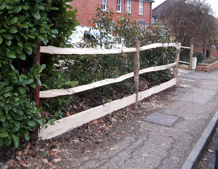 Chestnut post and rail with a Chestnut barge board