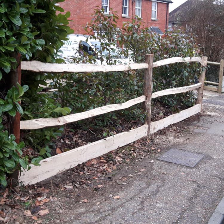 Chestnut post and rail with a Chestnut barge board