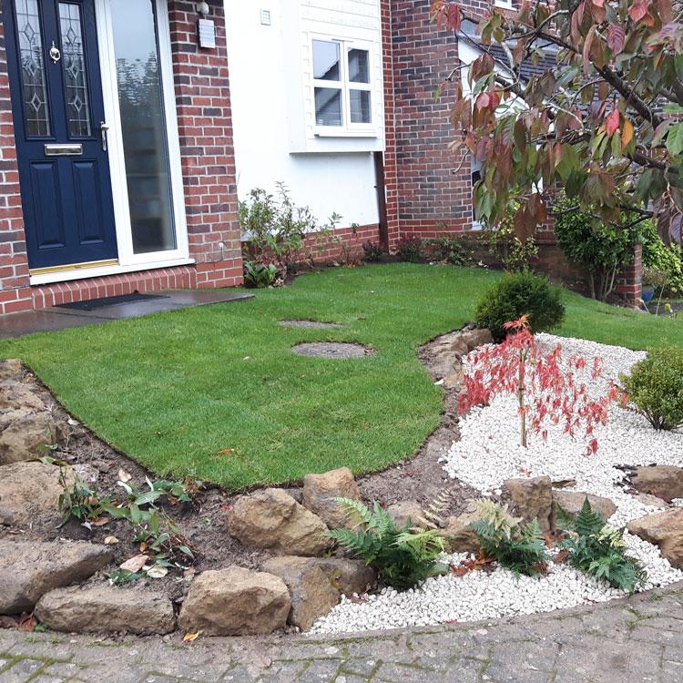 Small landscaped front garden
