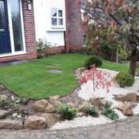 Sloped rock garden