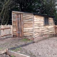 The new shed in veg garden