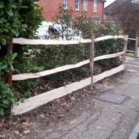 Chestnut post and rail with a Chestnut barge board