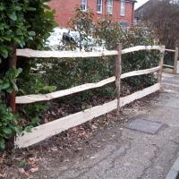 Chestnut post and rail with a Chestnut barge board